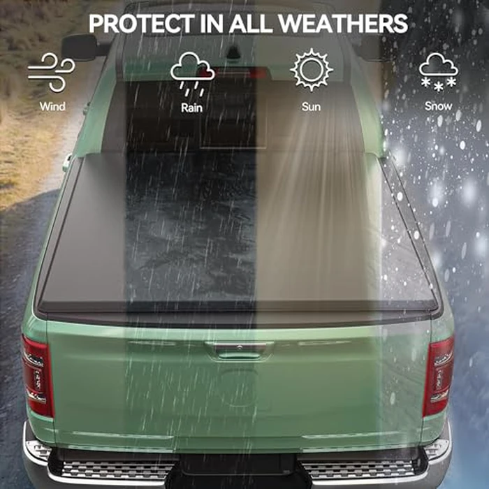 LEDKINGDOMUS Soft Quad-Fold Truck Bed Cover Fits for Chevy Silverado/GMC Sierra 2500 3500 HD 2020-2026 | 6'10" (82.2") Bed w/o Multi-Flex Tailgate by LEDKINGDOMUS - Image 5