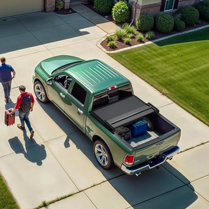 LEDKINGDOMUS Soft Quad-Fold Truck Bed Cover Fits for Chevy Silverado/GMC Sierra 2500 3500 HD 2020-2026 | 6'10" (82.2") Bed w/o Multi-Flex Tailgate by LEDKINGDOMUS - Image 7