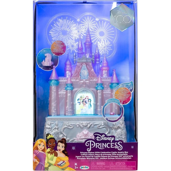 Disney Princess Jewelry Box for Girls Princess Castle Keepsake Jewelry Box with Music & Firework-Like Light Show, Plays Song “A Dream Is a Wish Your Heart Makes” by Disney Princess - Image 4