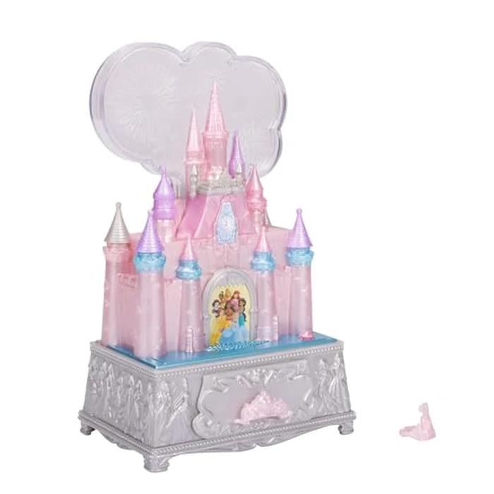 Disney Princess Jewelry Box for Girls Princess Castle Keepsake Jewelry Box with Music & Firework-Like Light Show, Plays Song “A Dream Is a Wish Your Heart Makes” by Disney Princess - Image 8