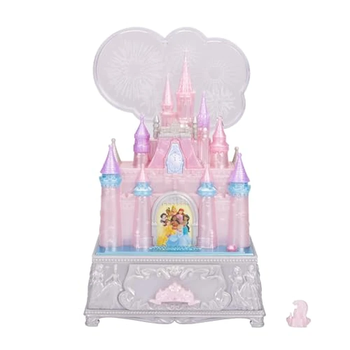 Disney Princess Jewelry Box for Girls Princess Castle Keepsake Jewelry Box with Music & Firework-Like Light Show, Plays Song “A Dream Is a Wish Your Heart Makes” by Disney Princess - Image 9