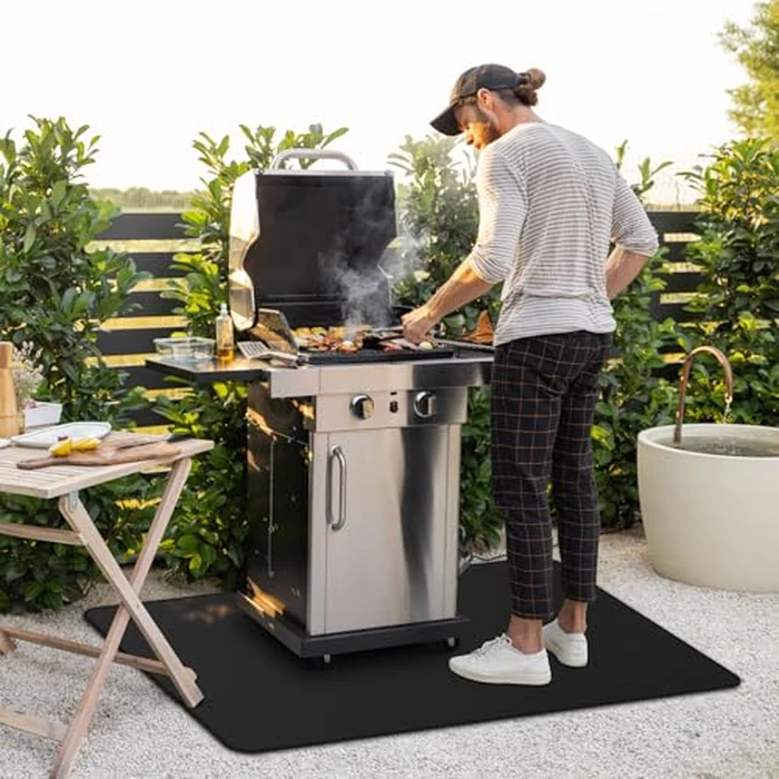 FIREWESS Under Grill Mat for Outdoor Grill, 30x48inch Double-Sided Fireproof Grill Pad,Perfect for Outdoor Barbecue Spots,Fireproof, Waterproof, and Oilproof BBQ Protector for Decks and Patios by FIREWESS - Image 2