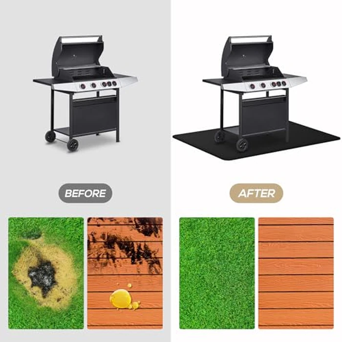FIREWESS Under Grill Mat for Outdoor Grill, 30x48inch Double-Sided Fireproof Grill Pad,Perfect for Outdoor Barbecue Spots,Fireproof, Waterproof, and Oilproof BBQ Protector for Decks and Patios by FIREWESS - Image 4