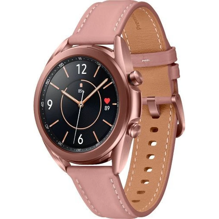 Samsung Galaxy Watch3 (Bluetooth + LTE) - 4GB - 41mm - Mystic Bronze Stainless Steel Case with Pink Leather Leather Strap by Samsung - Image 2