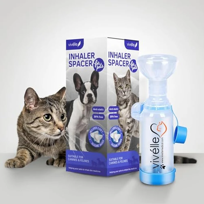 Vivelle Handheld Inhaler Spacer with 2 Masks for Cats and Small Dogs Inhaler Spacer for MDI by vivelle - Image 1