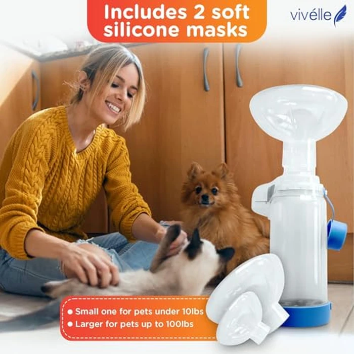 Vivelle Handheld Inhaler Spacer with 2 Masks for Cats and Small Dogs Inhaler Spacer for MDI by vivelle - Image 5