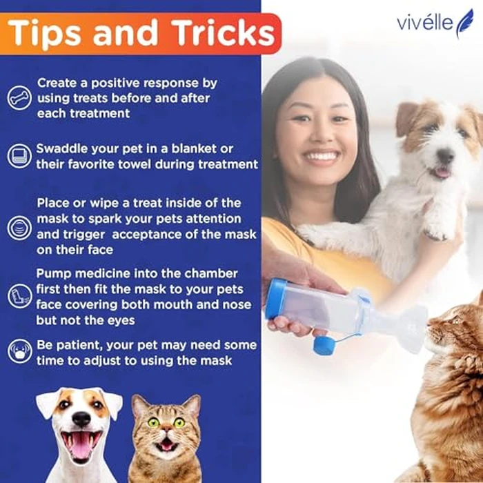Vivelle Handheld Inhaler Spacer with 2 Masks for Cats and Small Dogs Inhaler Spacer for MDI by vivelle - Image 6