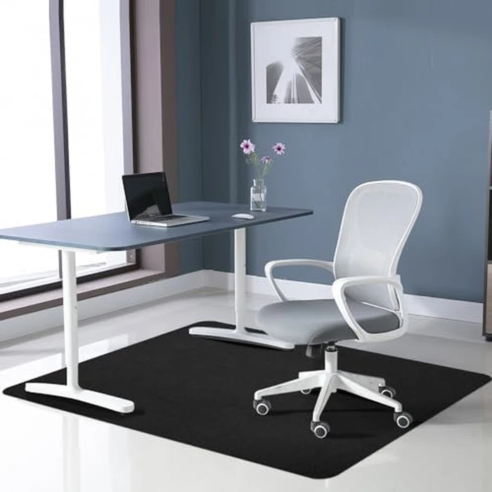 Office Chair Mat for Hardwood Floor&Tile,55"x35" Anti-Slip Desk Chair Mat,Low-Pile Chair Mat,Multi-Purpose Hardwood Floor Protector for Office,Home (Black, 35 * 55 in) by jWLFPZJ - Used - Like New condition - CA$20.87