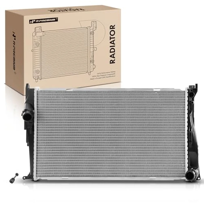 A-Premium Engine Coolant Radiator Assembly Compatible with BMW 335i 07-13, 335i xDrive 09-13, 335is 11-13, 335xi 07-08, Z4 09-16, 135i, 1 Series M, Manual Transmission by A-premium - Used - Good condition - CA$69.02