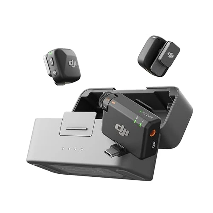 DJI Mic Mini (2 TX + 1 RX + Charging Case), Wireless Lavalier Microphone for iPhone/Camera/Android, Ultralight, Detail-Rich Audio, 48h Use, Noise Cancelling, Automatic Limiting, Vlog, Streaming by DJI - Used - Like New condition - US$75.05