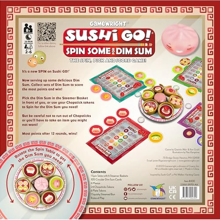 Gamewright - Sushi Go! Spin Some for Dim Sum Board Game by CEACO - Image 6