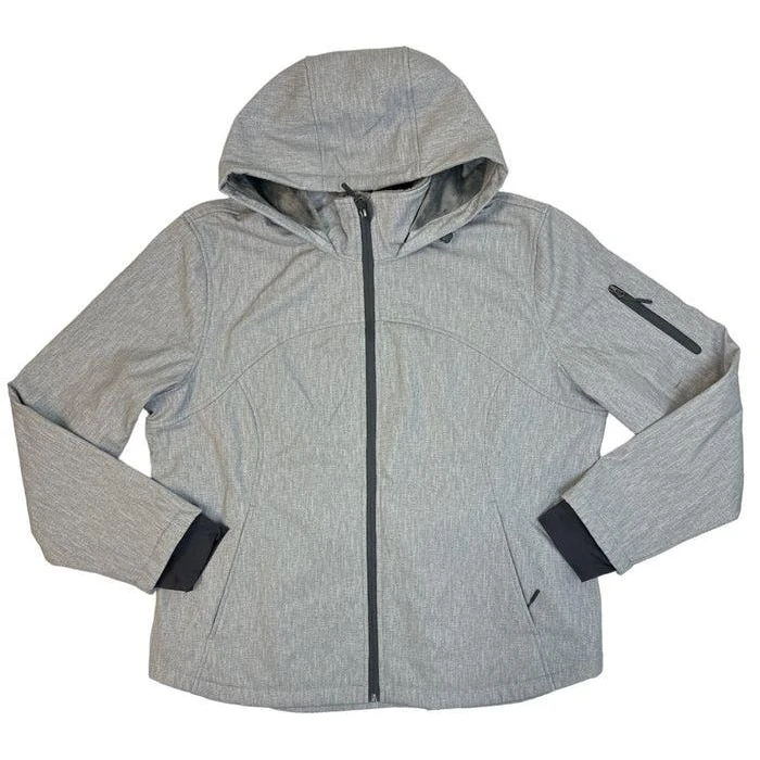 Free Country Super Softshell Women's Hooded Jacket XXL - Cool Silver by Free Country - Refurbished - Brand New condition - US$91.48