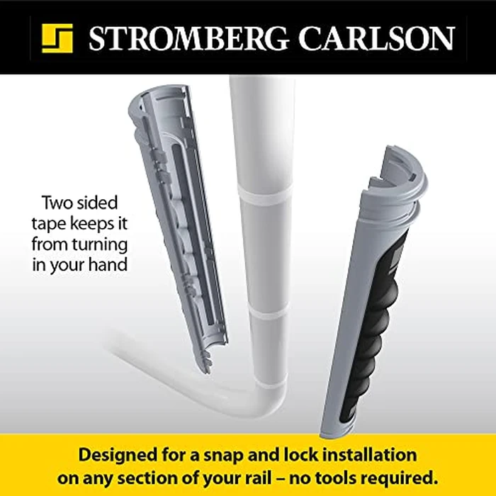 Stromberg Carlson Lend-A-Hand AM-01 Dura Grip RV Handle Replacement - Rubber Rail Cover for 1" Diameter Step Handles, Easy to Install Grab Bar Wrap for Entry Assistance - 9"L, Gray & Black by Stromberg Carlson - Image 3
