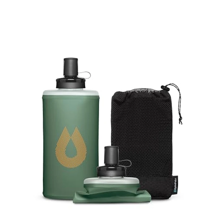 HydraPak PackFlask 750ml - Harness Mounted Water Bottle for Backpacks - Hands-Free, Easy-Access, Ultra-Light, Collapsible Pack Softflask for Hiking & Backpacking - Sage Green by HydraPak - Image 1