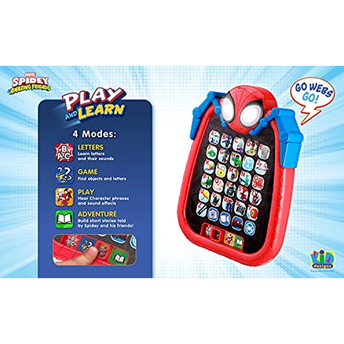 ekids Spidey and His Amazing Friends Kids Tablet for Preschool, Tablet with Educational Games and ABC Learning for Toddlers Aged 3 and Up by eKids - Image 2