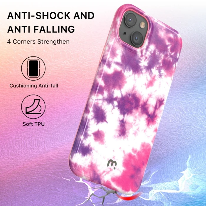 MyBat Pro Chic Series Phone Case for iPhone 14 Plus - Sunset Tie Dye by MyBatPro - Image 5