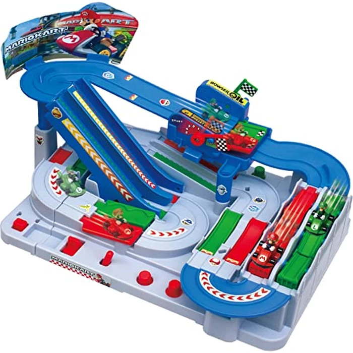 EPOCH Games Mario Kart(TM) Racing Deluxe - Super Mario Vehicle Obstacle Course with Mario and Luigi Kart Figures for Ages 5+ by EPOCH Games - Used - Like New condition - US$35.32