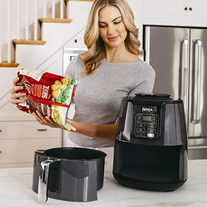 Ninja AF100C Air Fryer, 4-Qt Capacity, Non-Stick, Air Fry, Roast, Reheat, Dehydrate, Charcoal Grey (Canadian Version) - Perfect for Nutritional Cooking with Air Fryer Accessories by Ninja - Image 6