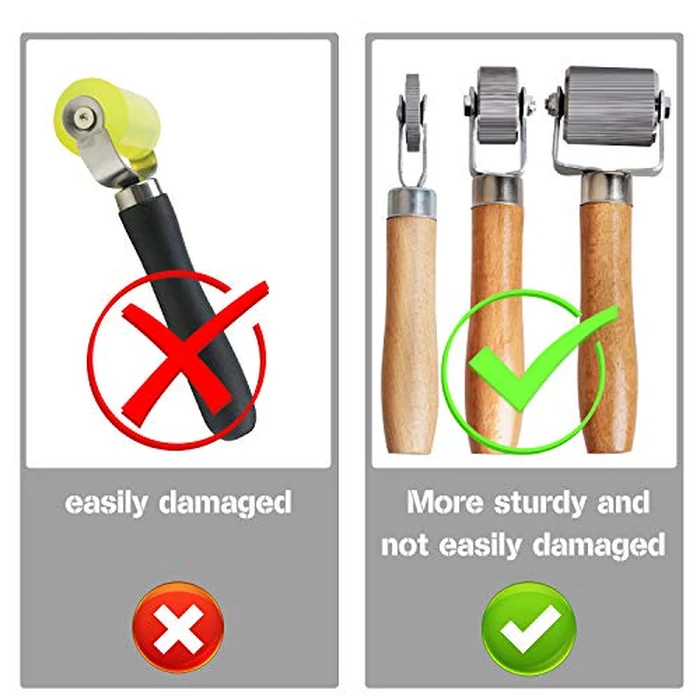 Car Sound Deadening Roller Metal Installation Tool 3 Pcs for Auto Noise Roller Car Sound Deadener Application Installation Tool Rolling Wheel Interior Accessories by FCHO - Image 4