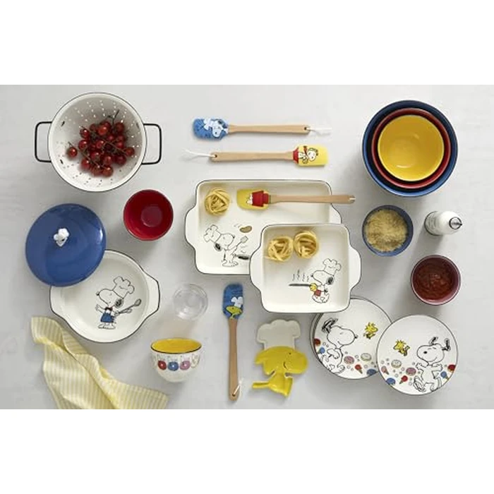 Lenox Home And Kitchen, Chef Snoopy Colander, Enameled Stainless Steel Material, Dishwasher Safe, Colander For Kitchen, Vegetable & Pasta Strainer, Sink Strainer, Chef Snoopy Design (White, 1 Piece) by Lenox - Image 2