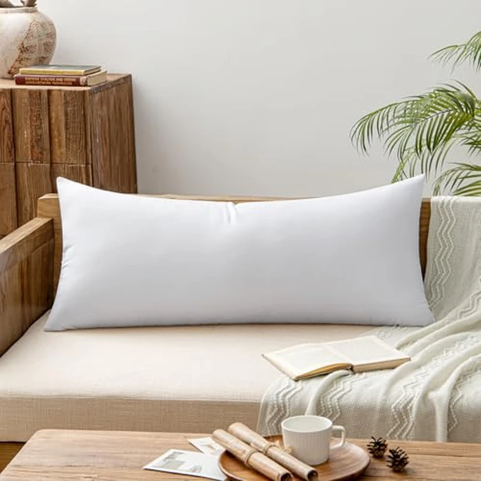 MIULEE 14x36 Inch Throw Pillow Insert Premium Throw Pillow Virgin Microfiber Stuffer Rectangle Pillow for Sofa Bed Couch by MIULEE - Image 8