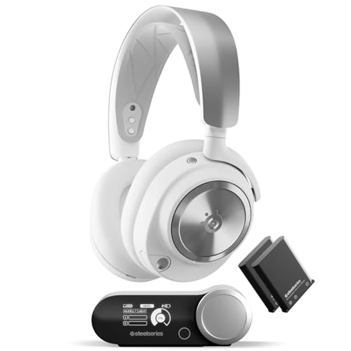 SteelSeries Arctis Nova Pro Wireless Multi-System Gaming Headset - Neodymium Magnetic Drivers - Active Noise Cancellation - Infinity Power System - Gen 2 Mic - PC, PS5, PS4, Switch, Mobile - White by SteelSeries - Used - Like New condition - CA$399.99