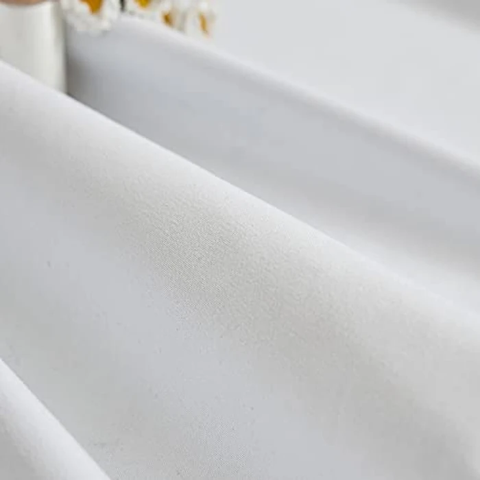 White Blackout Curtains for Living Room 95 inch Energy Saving Window Curtains Pom Pom Thermal Curtains Triple Weave Nursery Girl's Room Curtains 52" W Rod Pocket 1 Pair by Treatmentex - Image 9
