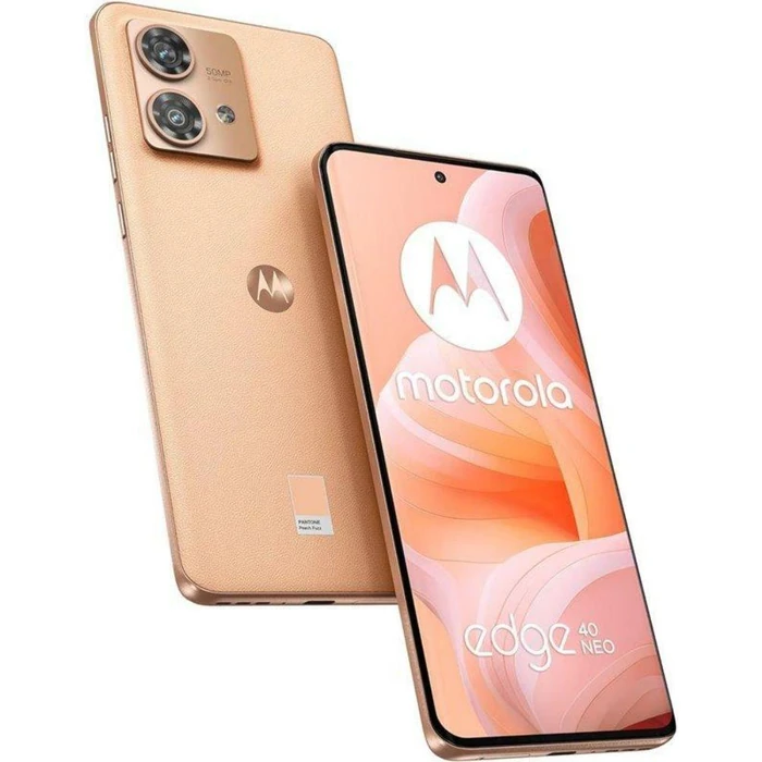 Motorola Edge 40 Neo - 256GB - 8GB RAM - 1 Physical SIM + eSIM - Peach Fuzz - Unlocked by Motorola - Image 1