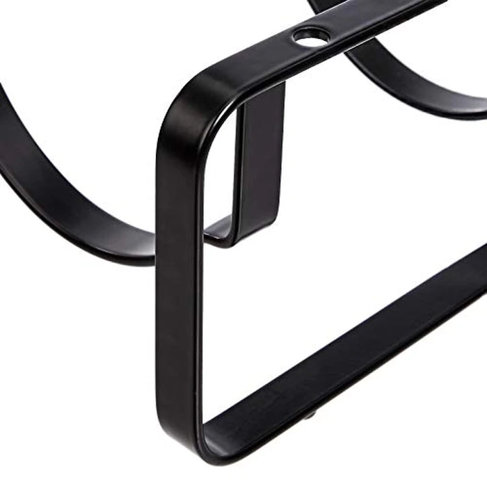 Amazon Basics Tabletop Stackable 4-Bottle Metal Wine Rack, Wine Storage, Space Saving, No Assembly Required, 3.74"D x 15.75"W x 7.87"H, Black by Amazon Basics - Image 3