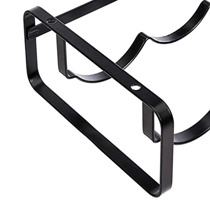 Amazon Basics Tabletop Stackable 4-Bottle Metal Wine Rack, Wine Storage, Space Saving, No Assembly Required, 3.74"D x 15.75"W x 7.87"H, Black by Amazon Basics - Image 4