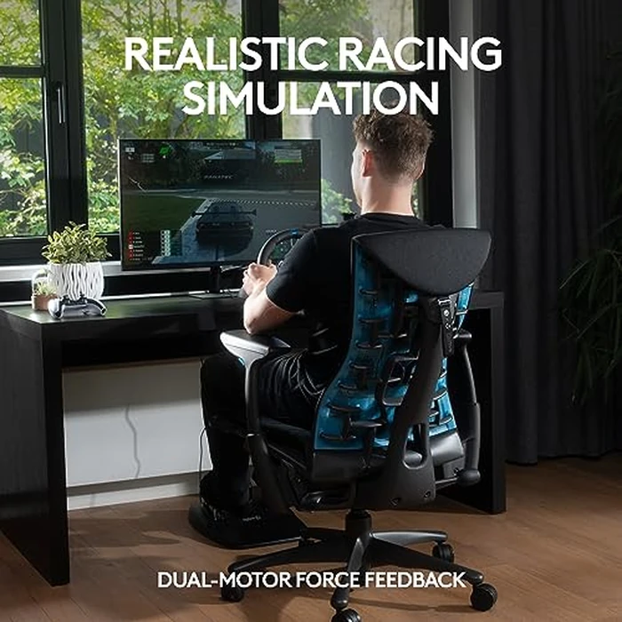 Logitech G29 Driving Force Racing Wheel and Floor Pedals, Real Force Feedback, Stainless Steel Paddle Shifters, Leather Steering Wheel Cover for PS5, PS4, PC, Mac - Black by Logitech G - Image 2
