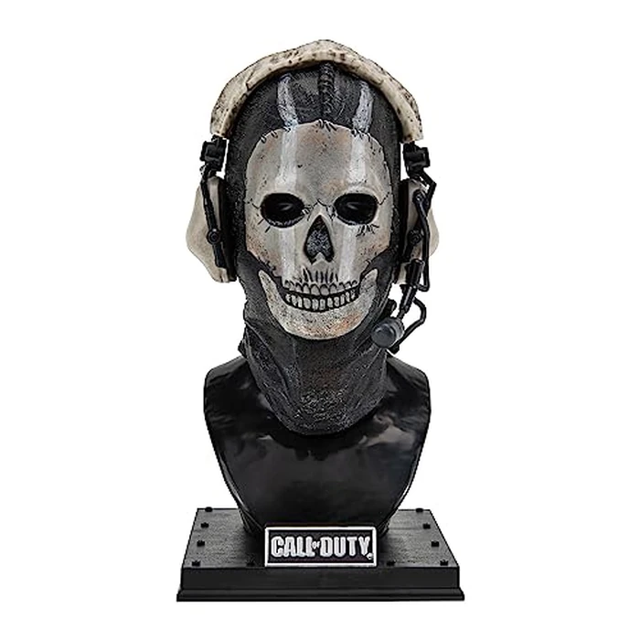 Call of Duty "Ghost Bust Statue - 8-inch Bust Statue Including Mask, Decorative Headphones, and Weighted Display Stand by Call of Duty - Used - Like New condition - US$25.49