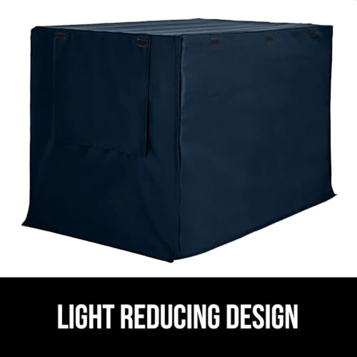 GORILLA GRIP Dog Crate Covers Compatible with Amazon Basics Dog Crates, All Sides Open, Privacy Cover Fits 36" Wire Kennel, Breathable Mesh Windows, Light Reducing Puppy Training Cage Topper, Navy by GORILLA GRIP - Image 6