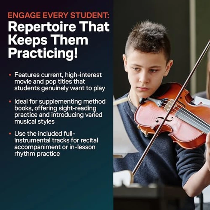 Songs from Kpop Demon Hunters, Minecraft, Wicked and More Top Movies: Violin Play-Along Book with Online Audio by Hal Leonard - Image 4