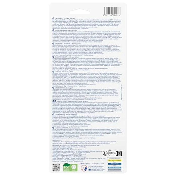 Virbac C.E.T.(R) Oral Hygiene Kit for Dogs | Poultry-flavor Toothpaste | Fingerbrush and Pet Toothbrush by Virbac - Image 7