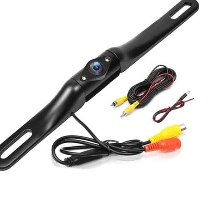 YUGUANG Backup Camera for Car, 170 degrees Wide View Angel License Plate Back up Camera Night Vision Vehicle Reverse Rear View Camera for Cars Trucks Pickup SUVs RVs by YUGUANG - Used - Like New condition - US$15.79