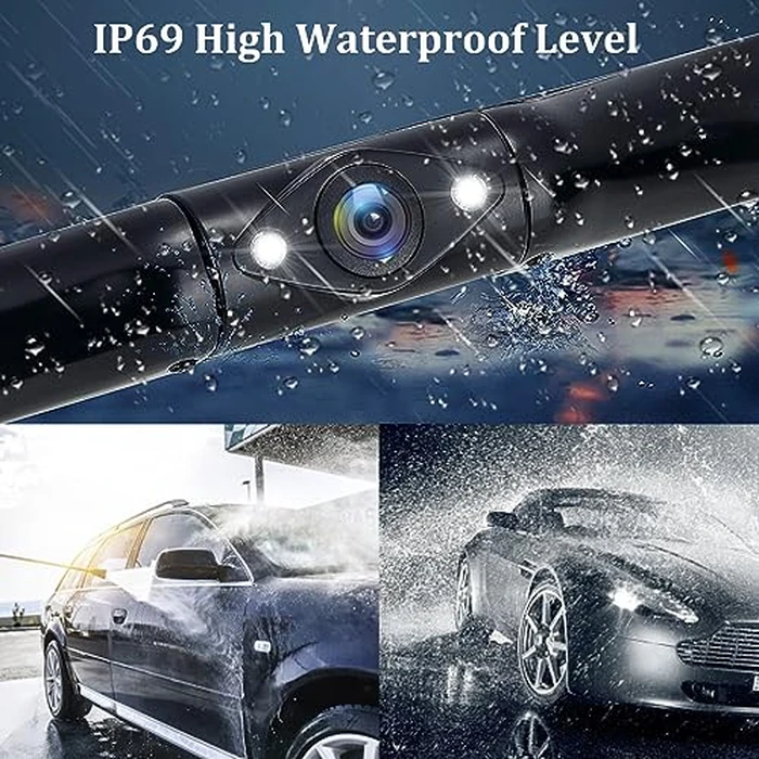 YUGUANG Backup Camera for Car, 170 degrees Wide View Angel License Plate Back up Camera Night Vision Vehicle Reverse Rear View Camera for Cars Trucks Pickup SUVs RVs by YUGUANG - Image 5