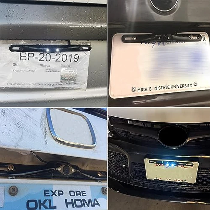 YUGUANG Backup Camera for Car, 170 degrees Wide View Angel License Plate Back up Camera Night Vision Vehicle Reverse Rear View Camera for Cars Trucks Pickup SUVs RVs by YUGUANG - Image 6