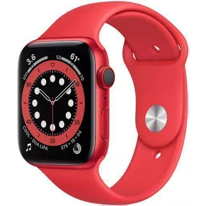 Apple Watch Series 6 (GPS) - 32GB - 44mm - Red Aluminum Case with Red Rubber Sport Band by Apple - Image 2