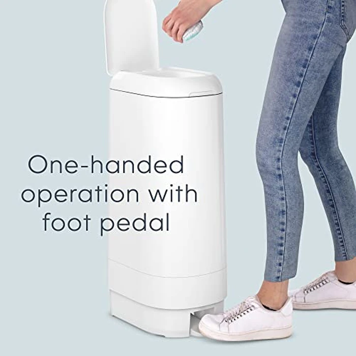 Diaper Genie Signature Pail Includes 1 Easy Roll Refill with 18 Bags | Holds Up to 846 Newborn-Sized Diapers Per Refill by Diaper Genie - Image 8