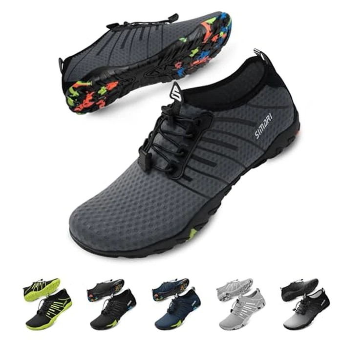 SIMARI Water Shoes for Women Men - Barefoot Quick-Dry Aqua Socks | Lightweight Swim Shoes for Surfing, Swimming, Beach Sports, Kayaking, Diving | Non-Slip Design by SIMARI - Used - Very Good condition - US$12.50