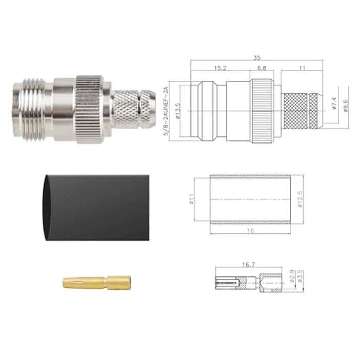 XRDS -RF 10 Packs N Female Jack Crimp Connector for LMR400 Belden 9913 RG8 KMR400 Cable（ N Female for lmr400） by XRDS -RF - Image 3