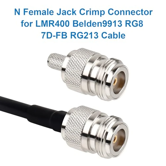 XRDS -RF 10 Packs N Female Jack Crimp Connector for LMR400 Belden 9913 RG8 KMR400 Cable（ N Female for lmr400） by XRDS -RF - Image 4
