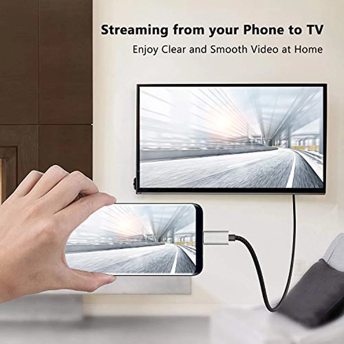 USB C to HDMI Cable, USB Type-C to HDMI Cable Thunderbolt 4/3 Port 4K for iPhone 15/16 Serials,New MacBook/pro iPad Pro 2018 iMac Chromebook Pixel Dell XPS 13/15 Galaxy S8/S9 S8/S9 Plus Note8 (6ft) by GADEBAO - Image 3
