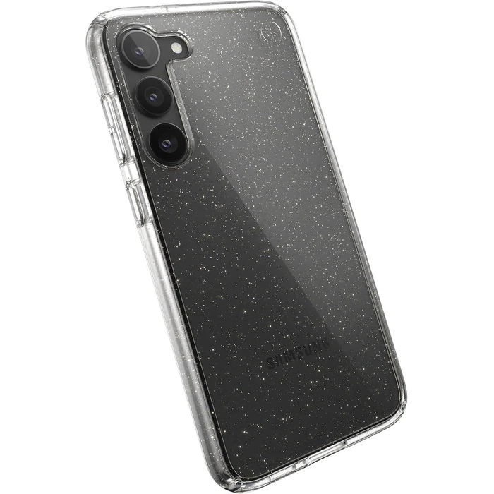 Speck Presidio Perfect-Clear Glitter Phone Case for Samsung Galaxy S23+ - Gold Glitter by Speck - Refurbished - Brand New condition - US$20.98