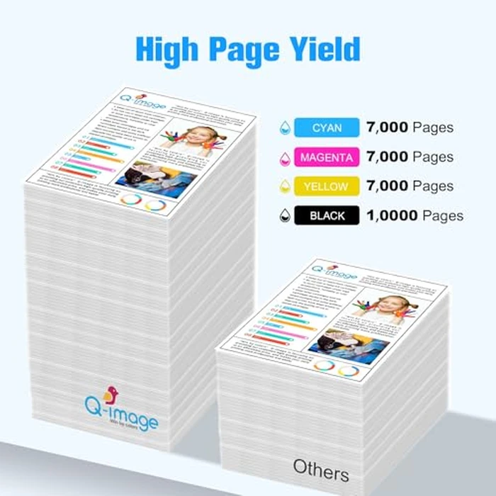 Q-image 972X 972 Ink Cartridges for HP 972X 972 X 972A Work for HP PageWide Pro MFP 377dw 477dw 477dn 577dw 452dn 552dw 452dw Printers (Black, Cyan, Magenta, Yellow) 4 Pack by Q-image - Image 6