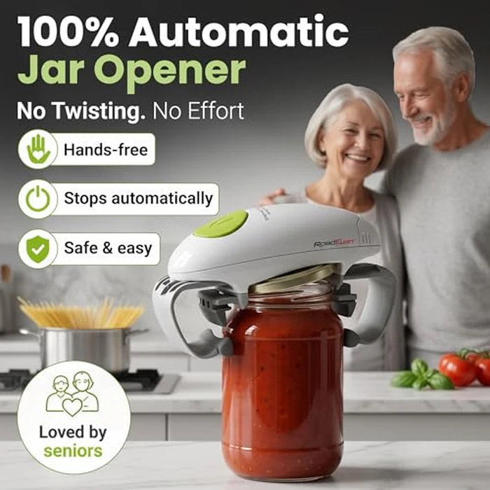 Robotwist Jar Opener, Automatic Jar Opener, Deluxe Model with Improved Torque, Robo Twist Kitchen Gadgets for Home, Electric Handsfree Easy Jar Opener - Works on All Jar Sizes, As Seen on TV by EMSON - Image 4