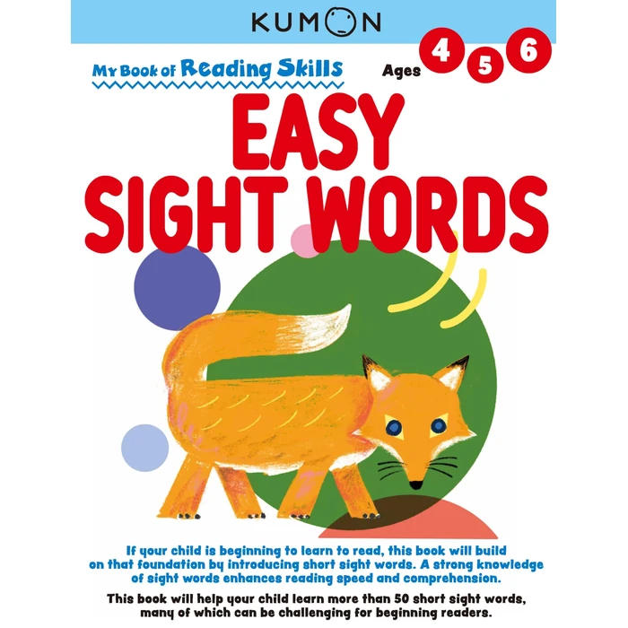 Kumon My Bk of Reading Skills: Easy Sight Words by Kumon - Used - Acceptable condition