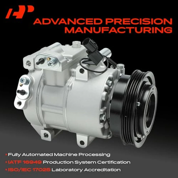 A-Premium A/C Compressor with Clutch Compatible with Kia Rio 1.6L 2006-2011, Rio5 1.6L 2006-2011, with 6SBU16C Compressor only by A-Premium - Image 3