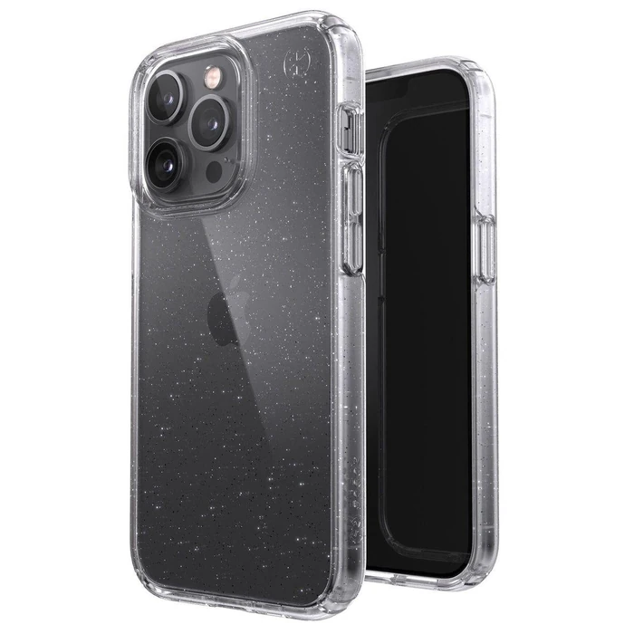 Speck Presidio Perfect-Clear with Glitter Phone Case for iPhone 13 Pro - Clear/Platinum Glitter by Speck - Refurbished - Excellent condition - US$11.48